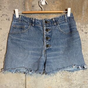 Guess Blue Jean Shorts High-Waisted Vintage Style